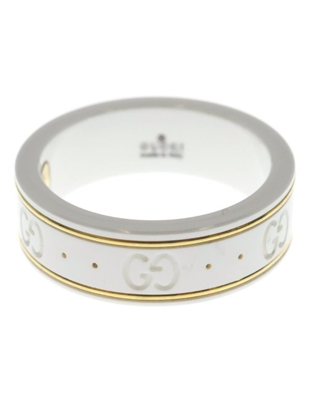 Gucci Icon Ceramic Ring White Gold